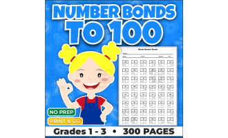 Number Bonds to 100 Worksheets | Addition Practice for Grades 1–3
