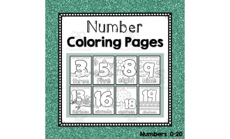 Number Coloring Pages 0-20 | Preschool Number Resources