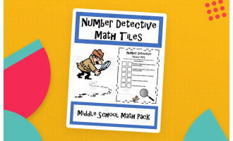 Number Detective Math Tiles: Middle School Pack