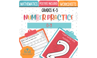 Number Posters & Practice: 0-9