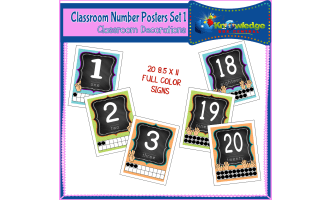 Number Posters Set 1 - Classroom Decorations - EBOOK