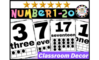 Number Posters with Ten Frames |Number Ten Frames 1-20 Classroom Decor