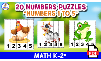 NUMBER PUZZLES 1 TO 5 - Animal Theme