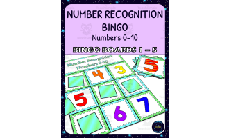Number Recognition 0-10 Bingo - Boards 1-5