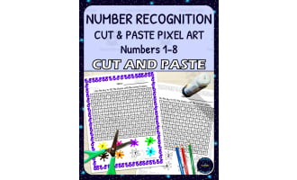 Number Recognition Pixel Art - Numbers 1-8