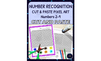 Number Recognition Pixel Art - Numbers 2-9