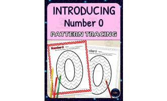 Number Recognition Worksheets | Pattern Tracing Activity | Number 0