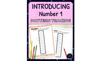 Number Recognition Worksheets | Pattern Tracing Activity | Number 1