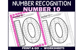Number Recognition Worksheets | Pattern Tracing Activity | Number 1 by ...