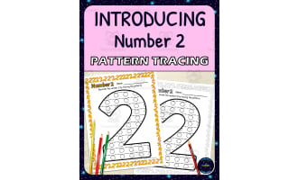 Number Recognition Worksheets | Pattern Tracing Activity | Number 2