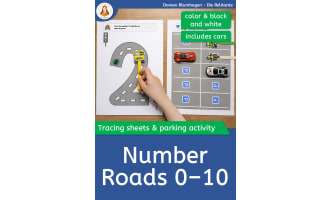 Number Roads 0–10 – Tracing and Parking Activities with Cars