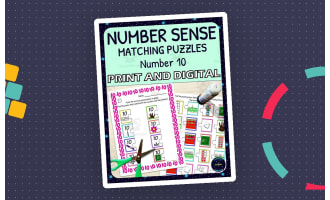 Number Sense Matching Puzzles for Number 10
