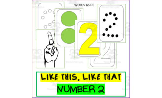 NUMBER SENSE POSTERS ACTIVITY MATS: number '2' trace dot paint count