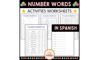 Number Words 1 to 100 Worksheets in Spanish