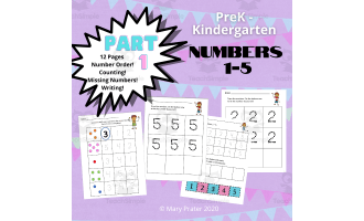 Numbers 1-5 Practice Worksheet Pack