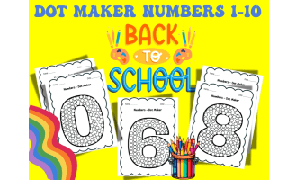 Numbers 1 to 10 Dot Maker Coloring Activity