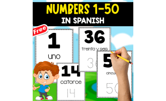 NUMBERS FLASHCARDS IN SPANISH | 1 TO 50 | FANTASTIC RESOURCE!