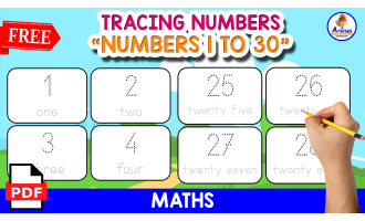 NUMBERS FOR TRACING | 1 O 30