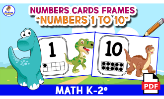 NUMBERS FRAMES 1 TO 10 - Dinosaur Theme