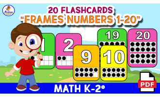NUMBERS FRAMES 1 to 20 - 20 Flashcards