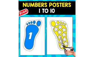 NUMBERS POSTERS | NUMBERS 1 TO 10 | FOR CUTTING