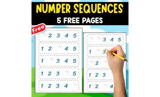 NUMBERS SEQUENCES 1-5 | 5 FREE PAGES
