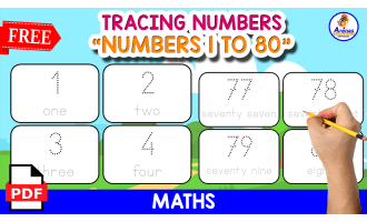 NUMBERS TRACING | NUMBERS 1 TO 80