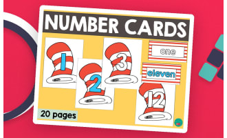 Cat in the Hat Number Cards 1–20 – Dr. Seuss Math