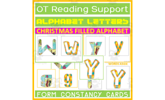 Occupational Therapy Reading Writing Support Cards Christmas