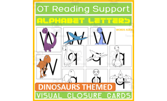 Occupational Therapy Reading Writing Support Dinosaur Themed Cards