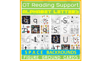 Occupational Therapy Reading Writing Support Space Themed Cards