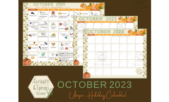 October 2023 Unique Holiday Calendar & More!