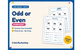 Odd or Even Worksheet – 2nd Grade Even and Odd Practice + Answer Key