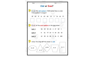 Odd or Even Worksheet Set 3