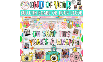 Oh Snap!: End of Year Photo Bulletin Board & Door Decor Kit