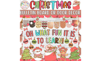 Oh What Fun: Cowboy Christmas Bulletin Board or Door Decor Kit