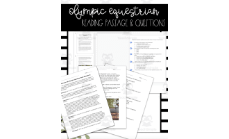 Olympics Equestrian Interview Style Passage and Questions