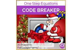 One Step Equations Code Breaker | Christmas Edition