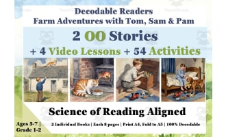 OO: 2 Decodable Reading Books + 4 Video Lessons + 54 Worksheets SOR
