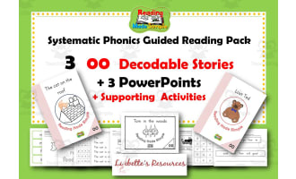 OO 3 Decodable stories; PowerPoints; Guided Reading + Activities