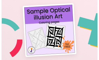 Op Art Coloring Pages Sample | Optical Illusion Art For Middle School