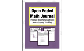 Open Ended Math Journal Prompts- Differentiation, Fast Finishers, and Enrichment