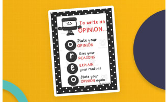 Opinion Writing Anchor Chart – O.R.E.O. Method