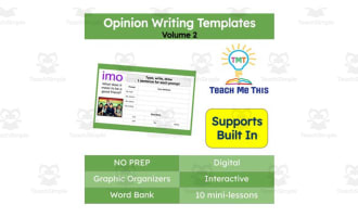 Opinion Writing Templates Volume 2 | Digital Graphic Organizers