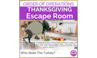 Order of Operations Escape Room | Thanksgiving Digital Activity