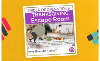Order of Operations Escape Room | Thanksgiving Digital Activity