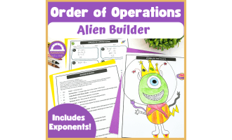 Order of Operations with Exponents Printable Activity: Build an Alien