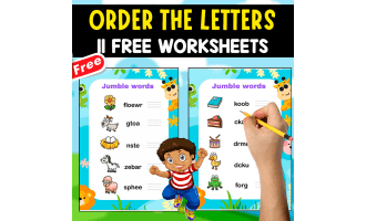 ORDER THE LETTERS | 11 FREE WORKSHEETS