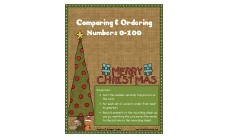Ordering Numbers 0-100 Christmas Activity
