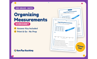 Organizing Measurements Worksheet – 3rd Grade Graphing Practice
